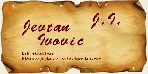 Jevtan Ivović vizit kartica